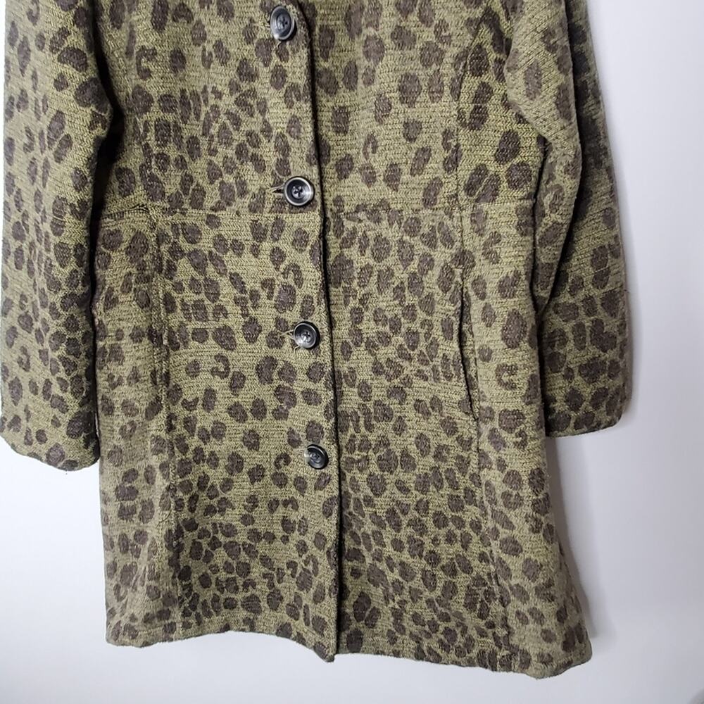 True Grit Dry Goods Animal Print longline soft coat  Size Large Great condition - Picture 11 of 13